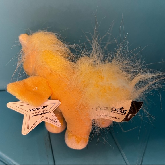 Neopets 2004 McDonald's Happy Meal Toy - Yellow Uni Plushie - Picture 5 of 6